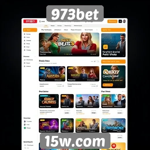 Interface do usuário no site 973bet